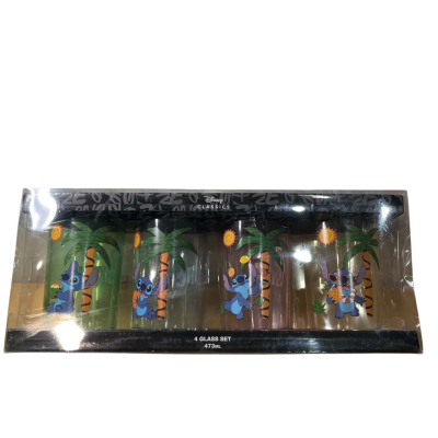 Disney Classics Stitch Glass set (4)