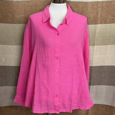 Jeanswest Womens  Size 16 Long Sleeve Top Pink  