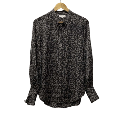 Equipment Womens  Size S Silk Button Up  / Long Sleeve Top Animal print 