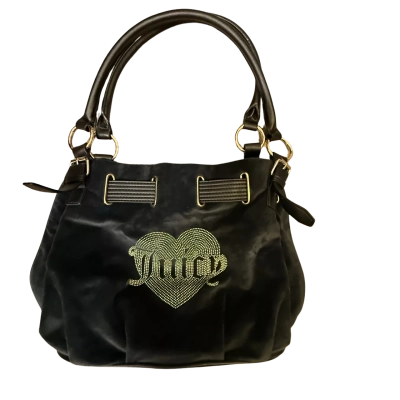 Juicy Couture Women's Velvet Handbag Black  / Gold 