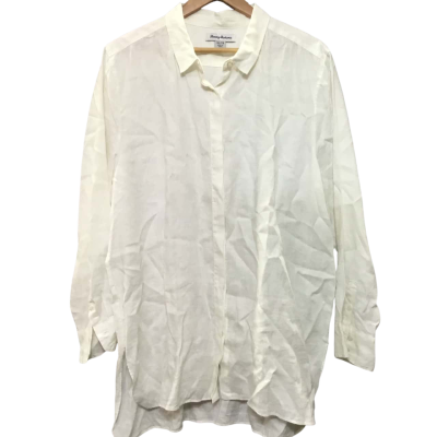 Tommy Bahama Mens Size XL White Long Sleeve Linen Shirt 