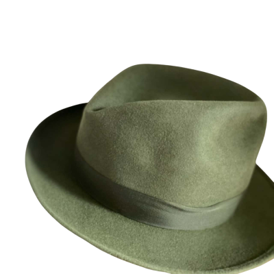 Huckle Unisex Felt Bowler Hat Size 59 Olive 