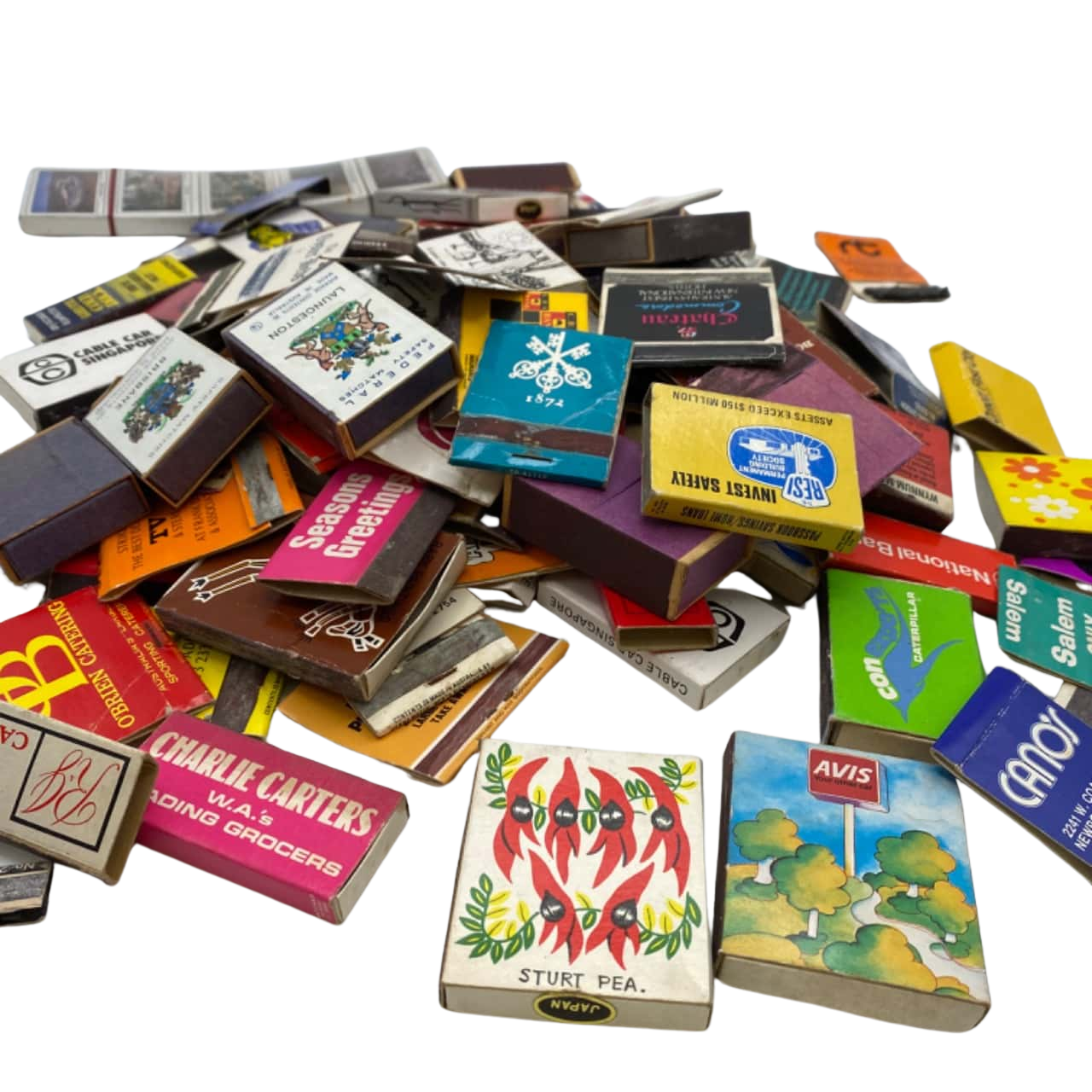 Assorted Vintage Matchboxes over 100 used/empty(s)