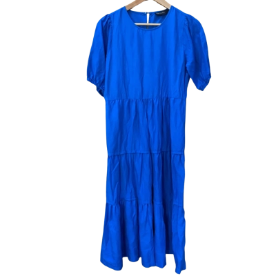 Decjuba Royal Blue Tiered Dress Size S
