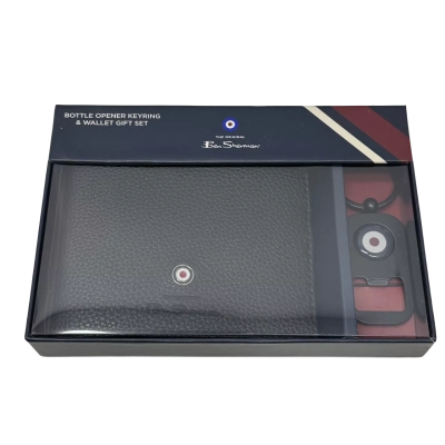 Ben Sherman Mens Wallet and key Ring Gift Set