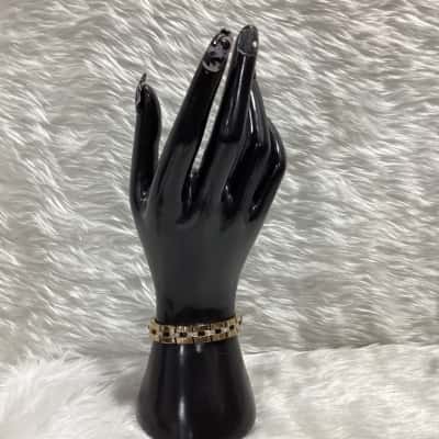  Womens Gold Tone Link Bracelet