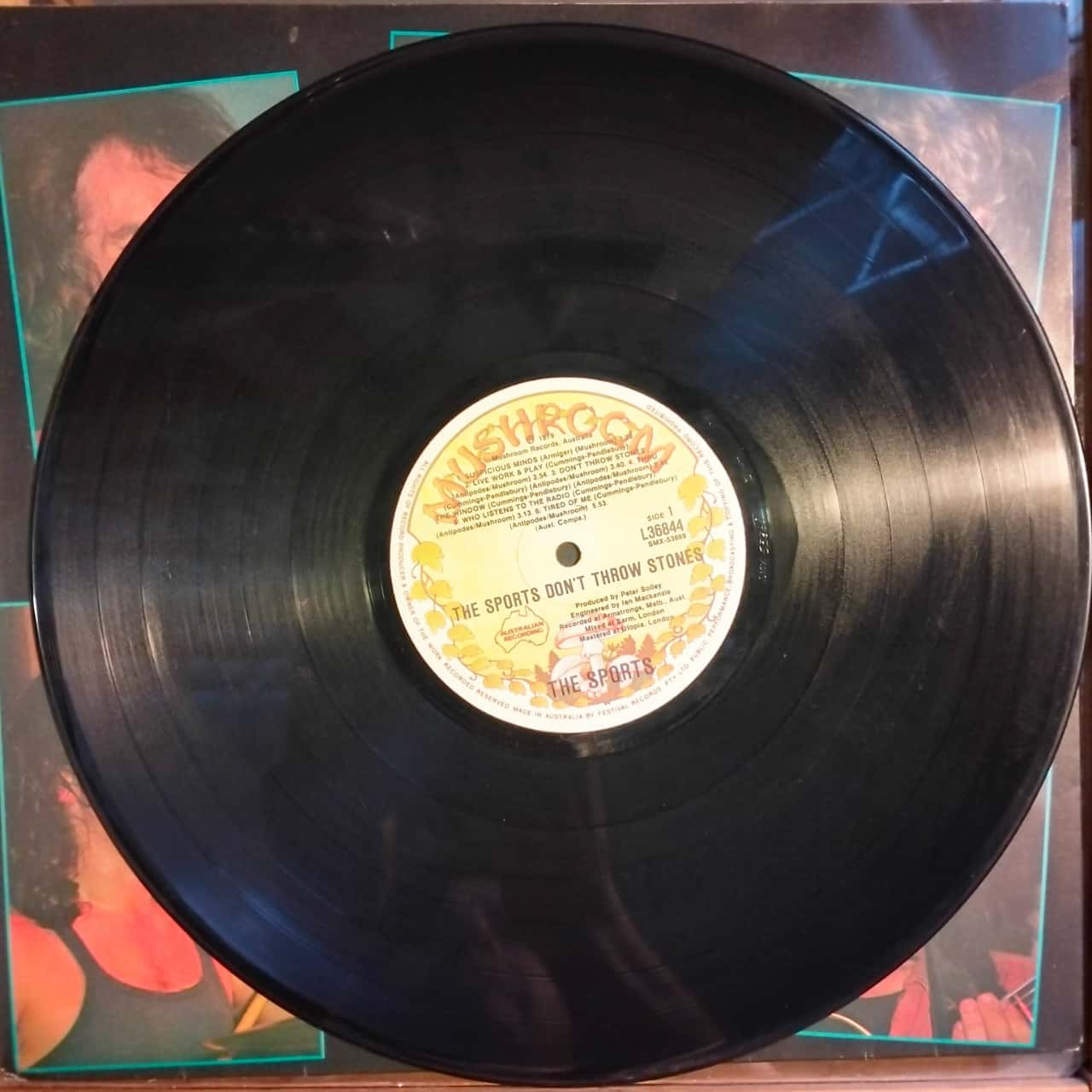 The Sports Don't Throw Stones. Mushroom Records. L36844. Pressed in