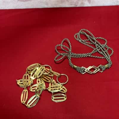 Women's Belts x 2 Gold toned 