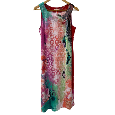 Millers - Multi Geo Paisley Slip Dress - Size 14