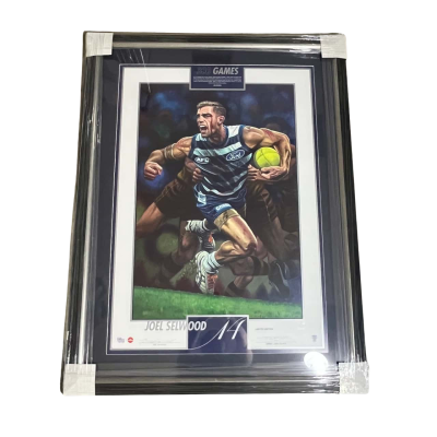 Joel Selwood Signed 300 Games Framed Print (189/300)