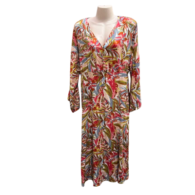 New With Tags MARWA Size L Colourful Long Sleeve Maxi Dress 