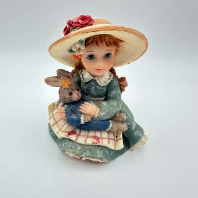 Montefiori Collection Girl With Toy Bunny Figurine