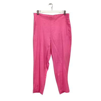 Suzannegrae Pink Linen Blend High Waist Pants Size 12 BNWT