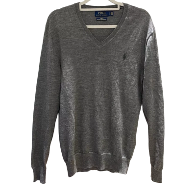 Polo Ralph Lauren Mens Size S V-Neck Jumper Grey 
