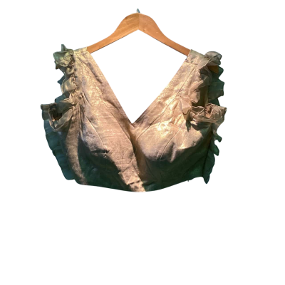 Womens  Size One Size Cropped Top Gold 
