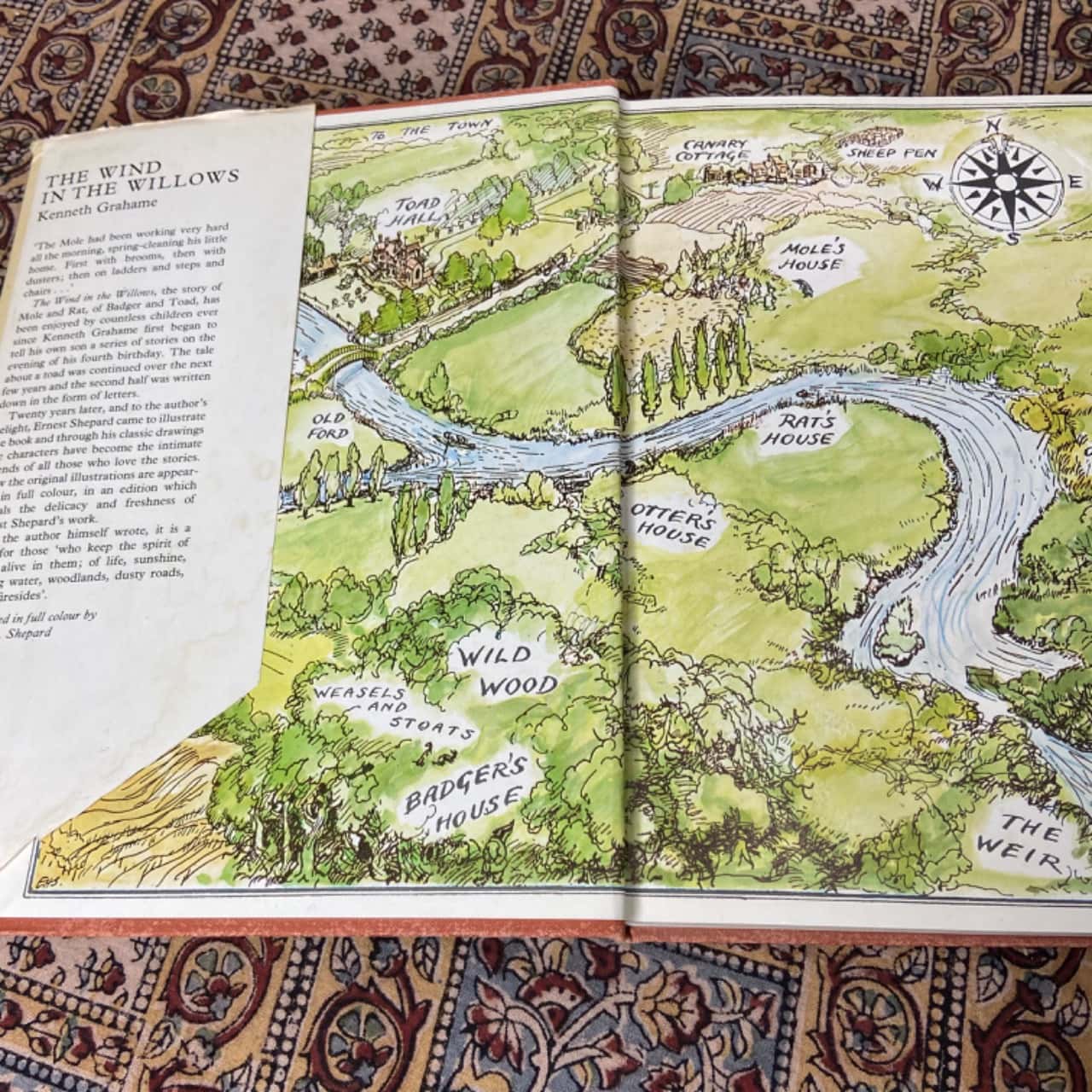 The Wind in the Willows Book by Kenneth Grahame printed 1974
