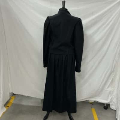  Heller Tracht Vintage Austrian Jacket & Skirt Size 6 Black  