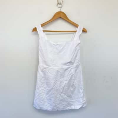 SNDYS White Emery Mini Dress  Size L 