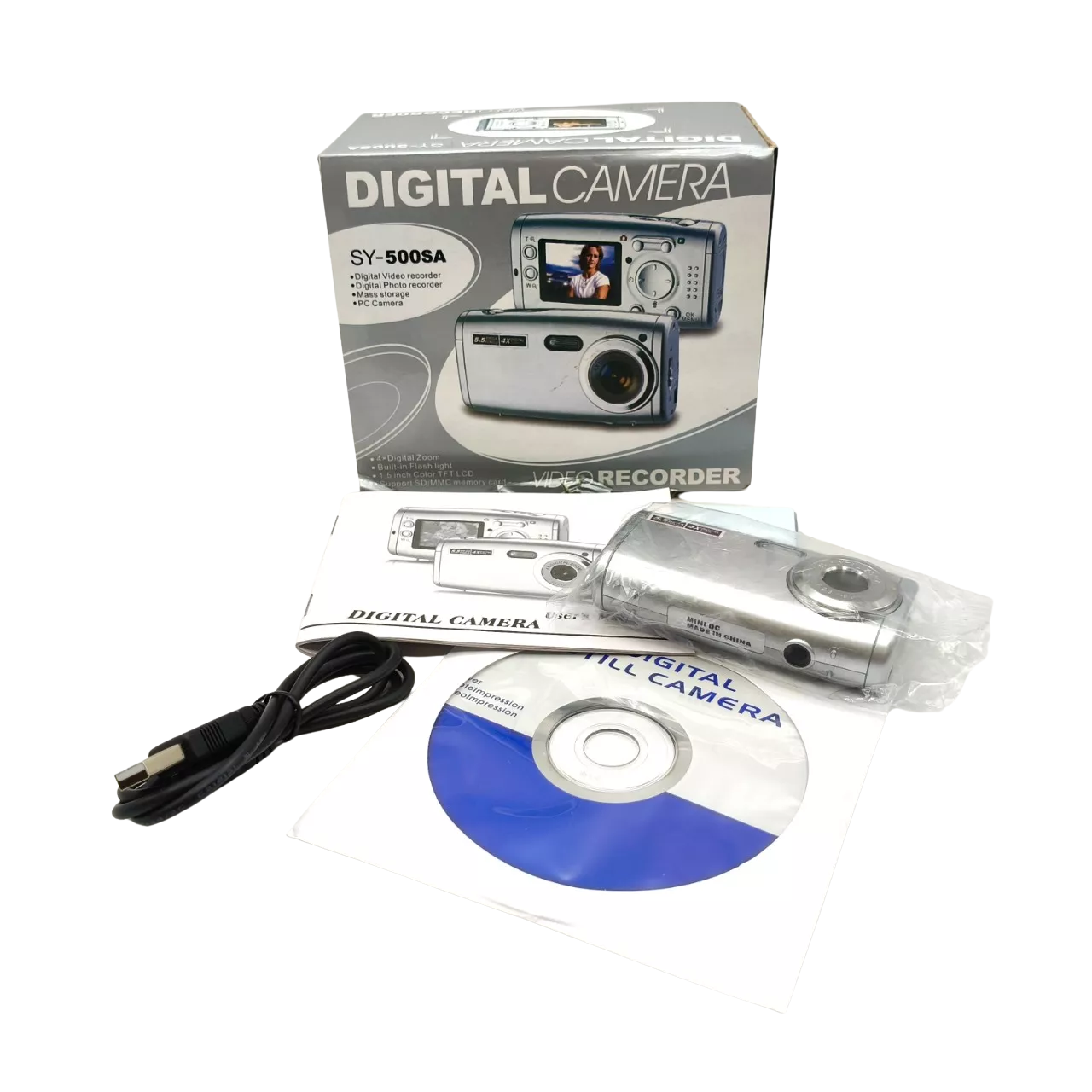 Digital Camera Video Recorder Plus USB Cable, CD And Original Paperwork ...