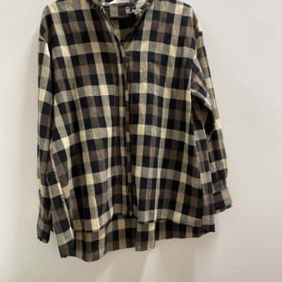 Morrison Womens  Size 2 Long Sleeve Shirt Checked 