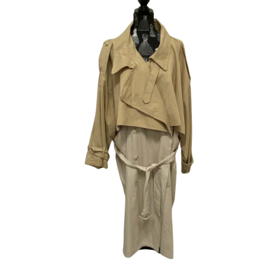 Nasty Gal Womens  Size 20 Trench Coat Beige 2 tone - BNWT