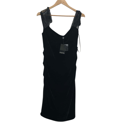 Events Black Velvet Size 12 Mini Dress BNWT$199