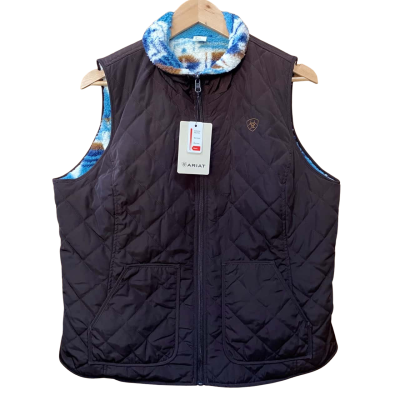 ARIAT Quilted/Fleece Reversible Vest Jacket Size L