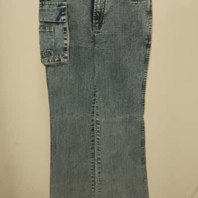 Hbachi Womens Size 32 Bootcut Denim Pants Grey (New