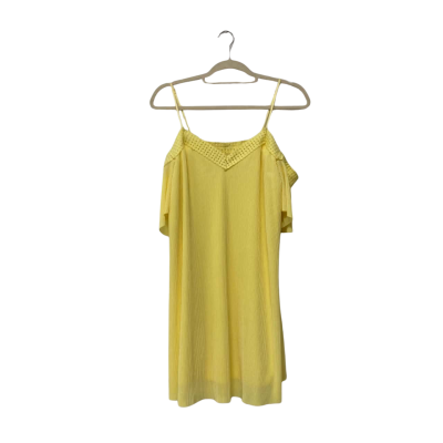 Guess Womens Off the Shoulder Dress Size S Yellow 