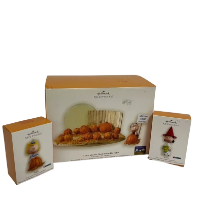 Hallmark Keepsake Peanuts Great Pumpkin Charlie Brown 2006 Linus Lucy Sally Set
