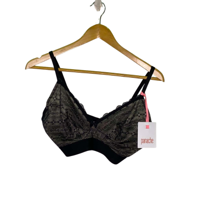 Panache Womens  Size 12FF Bra Beige / Black  