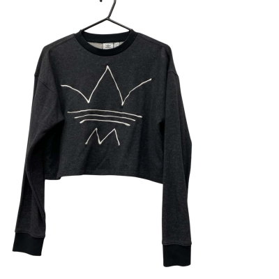 Adidas Women's -Size 8 - Grey - Cropped Jumper