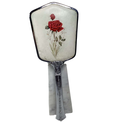 Vintage 1950s style vanity hand mirror