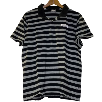 Puma Mens  Size L Black  / Grey / Striped 