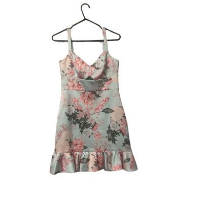 Women’s Forever New Size 10 Floral Dress Floral / Green / Peach 