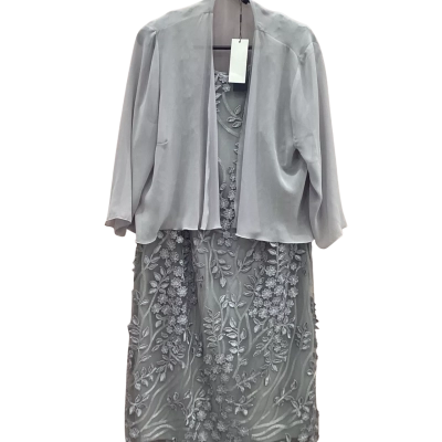 Jesse Harper Womens Size 16 Sliver Floral Knee Length Dress 