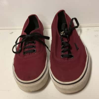 Vans Mens  Size 8 Sneakers Maroon / White 