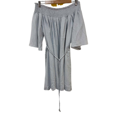 BNWT Style State Size 14 Blue / Grey Off the Shoulder Dress