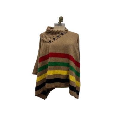 Ralph Lauren Womens  Size L Poncho Brown / Striped 