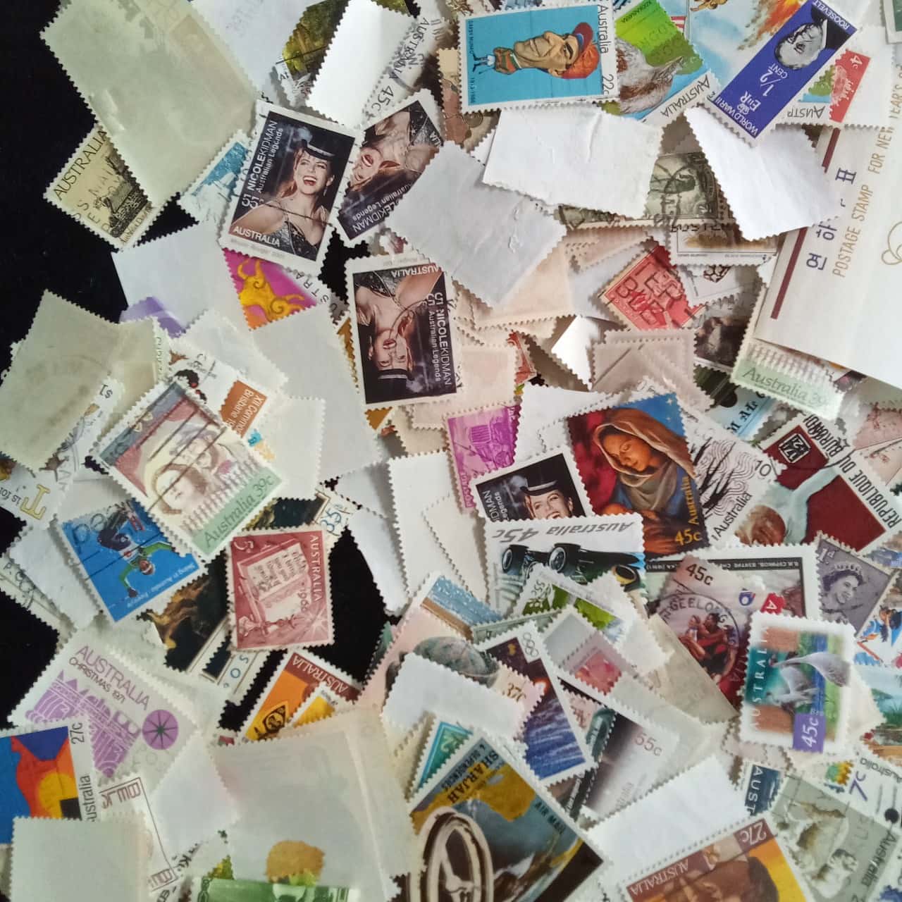 250 Grams Of Mixed World And Australian Stamps Off Paper So The Weight
