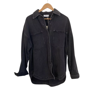 Henne Womens  Size M / S Denim Jacket Black  / Grey 