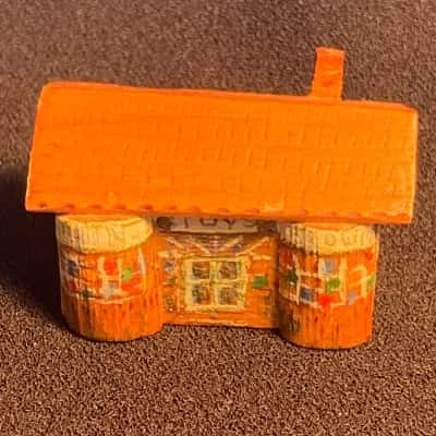 Folk Art Miniature Tudor Style Cottage
