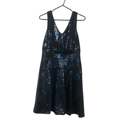 Women’s Cue Size 10 Party Dress Black/Blue
