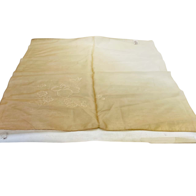  Vintage Glamour Girl Womens  Size S Gold / White Scarf Made in Japan 59 x59 cm