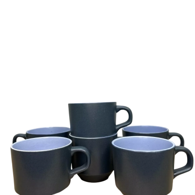 Set of 6 Vintage New Zealand Stoneware Cups/Mugs