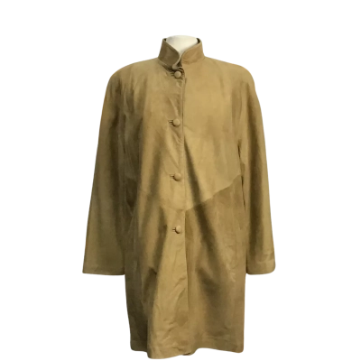 Siricco Womens  Size M Lamb Skin Soft Tan Leather Coat