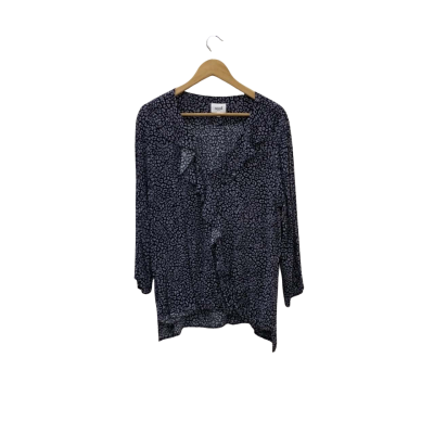 Seed Womens  Size 14 Blouse Black  / Grey / Animal print