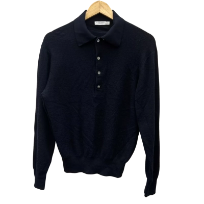 Suit Supply Mens Size L Black Wool Jumper 