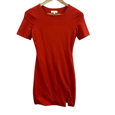 Kookai Womens  Size 0 Bodycon Short Sleeve Mini Dress Red 