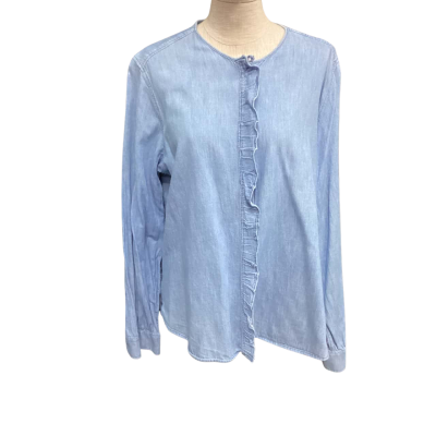 R.M. Williams  Size 14 Long Sleeve Denim Shirt Blue 